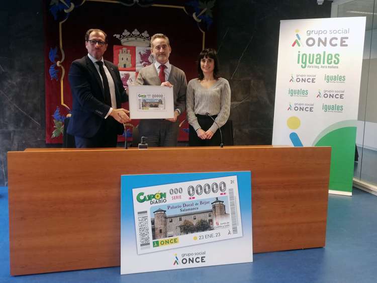 Presentación cupón de la ONCE Palacio Ducal de Béjar