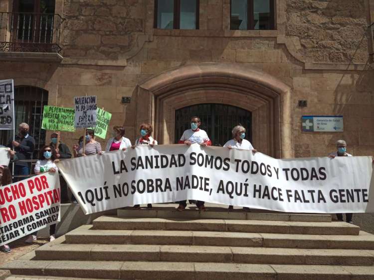 Concentración de protesta SAnidad, Marea Blanca Salamanca