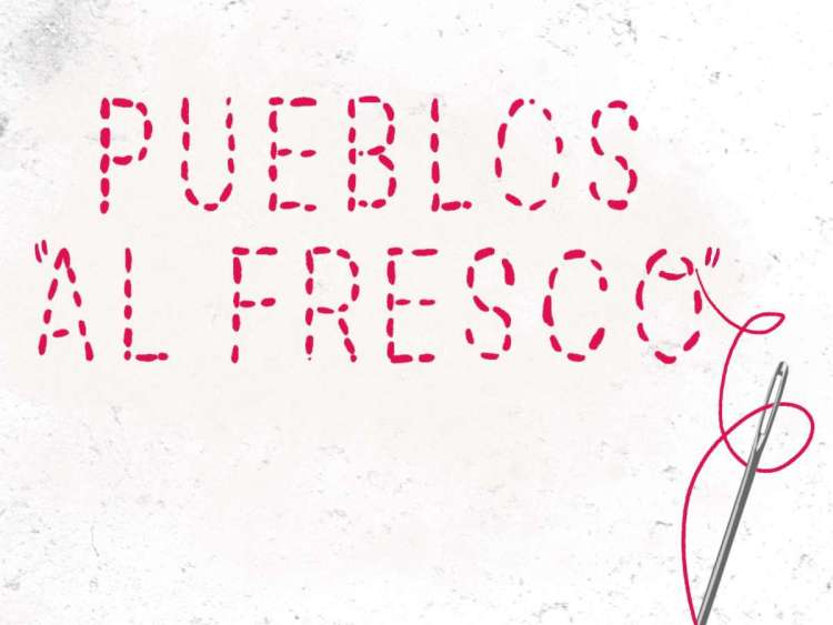 Vista parcial del cartel de la actividad Pueblos al Fresco