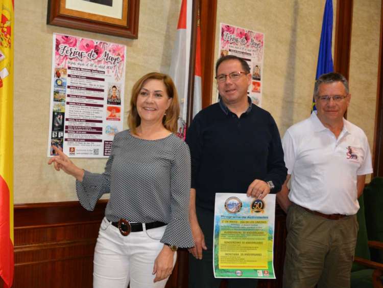 Purificación Pozo durante la presentación de las ferias