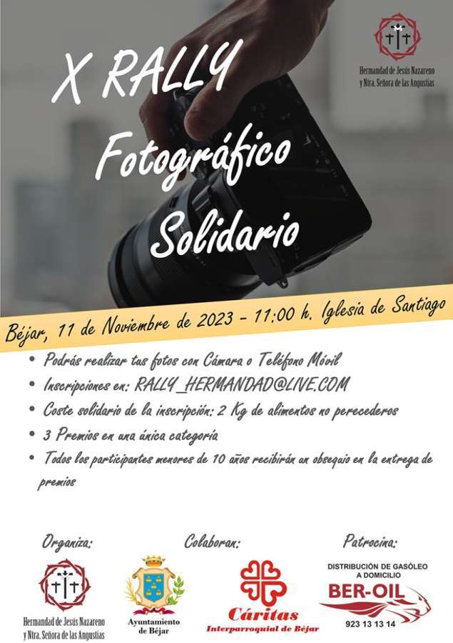 Cartel Rally Fotográfico Solidario Hermandad Jesús Nazareno