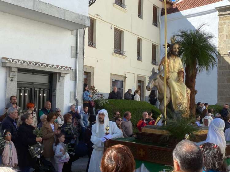 Imagen de Jesús a lomos de La Borriquilla en Béjar