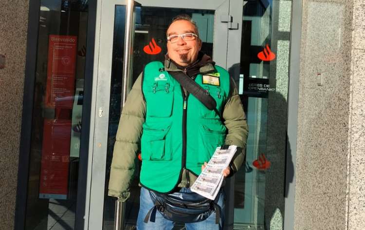 Raúl Rodríguez Martín, vendedor de la ONCE