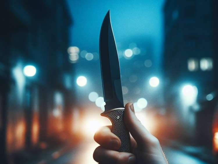 Recreación IA de una mano empuñando una navaja