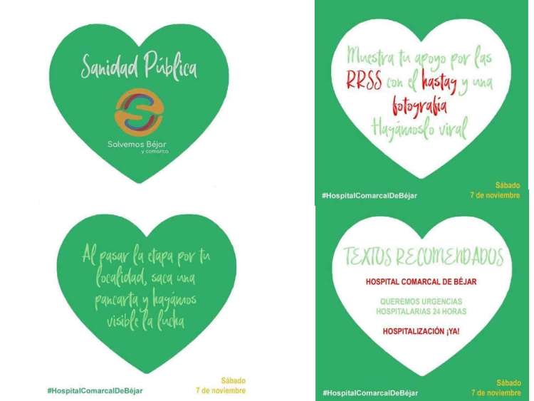 Carteles en defensa del hospital