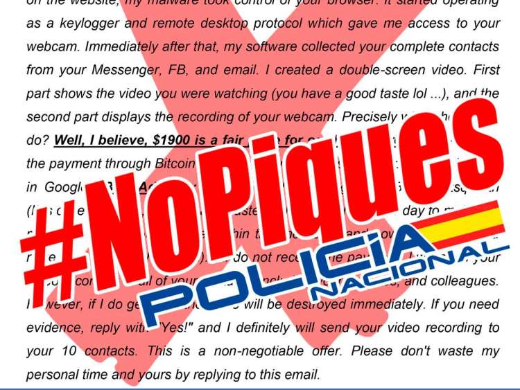 Campaña sextorsión Policia Nacional