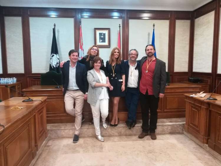 Concejales socialistas en el Salón de plenos