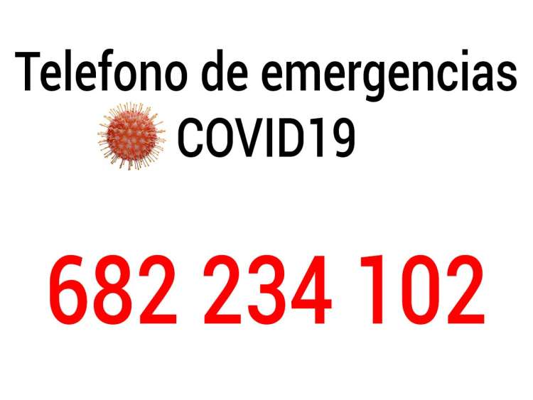 Imagen con el telefono de emergencias 682 234 102