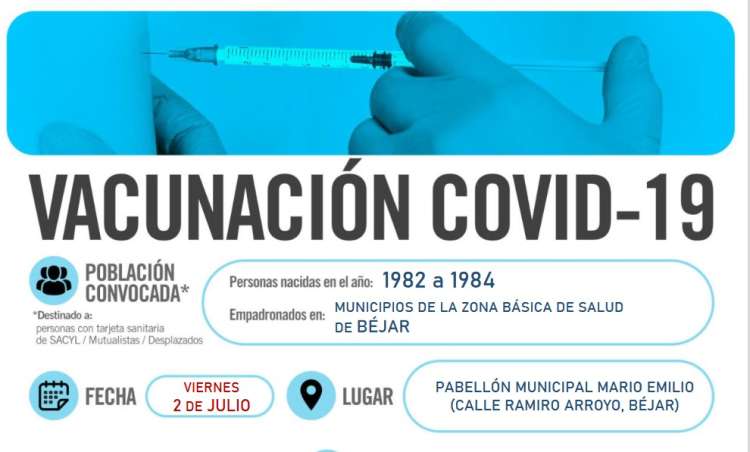 Cartel anunciador de la vacunacion del viernes