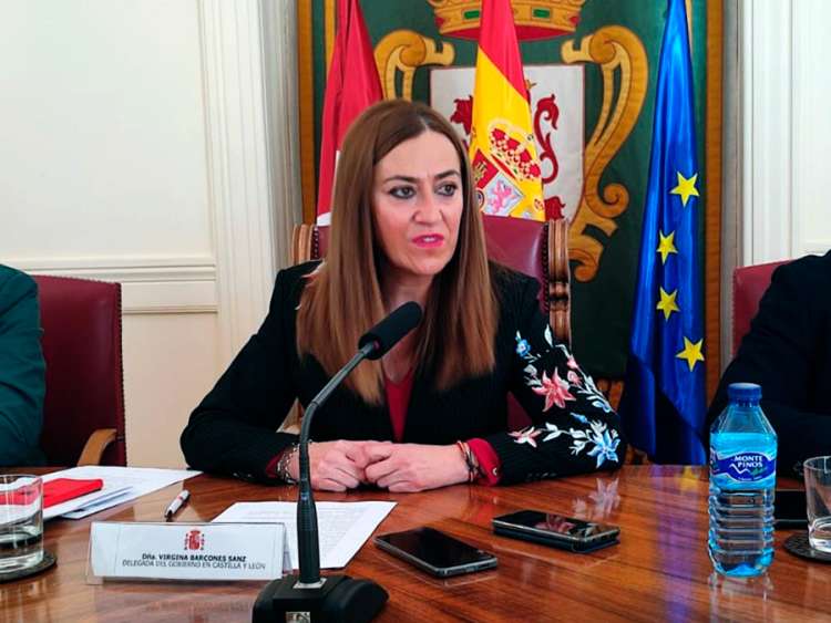 Virginia Barcones Sanz durante una rueda de prensa