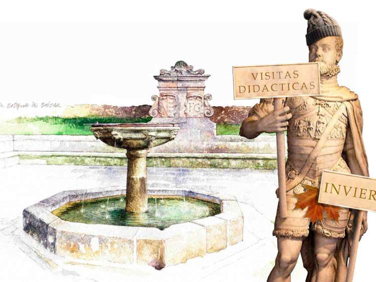 Vista parcial del cartel anunciador de las vistas guiadas