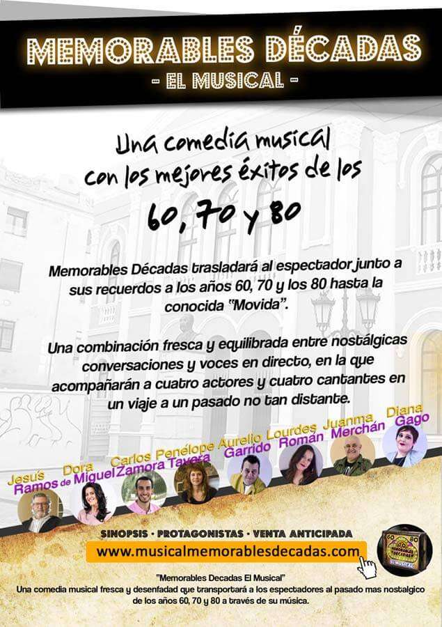 Cartel promocional Memorables Décadas