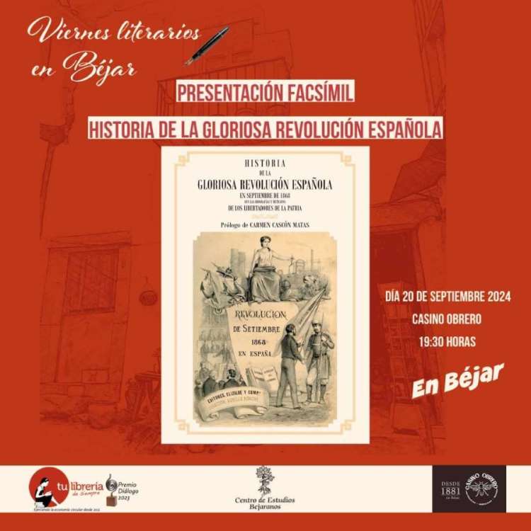 Portada de libro "Historia de la Gloriosa Revolución Española (1868)"