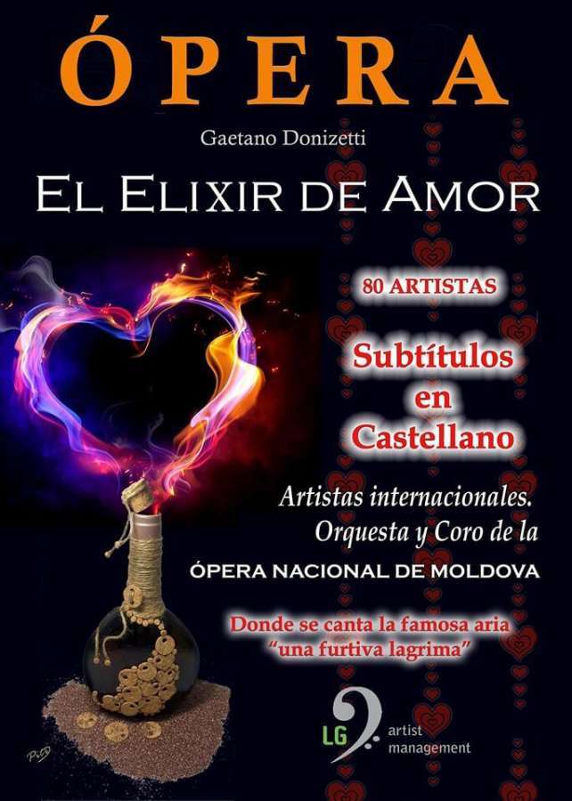 Cartel anunciador. Corazón de luz saliendo de una botella