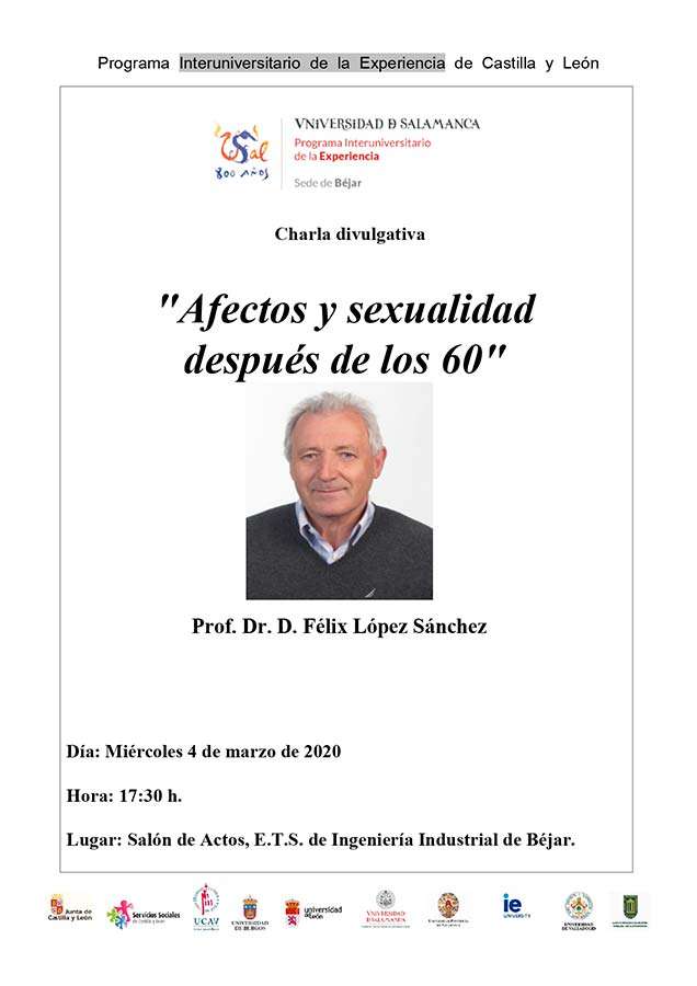 Foto del ponente de la charla junto a los datos de la actividad