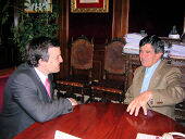 El rector de la Universidad, José Ramón Alonso, mantiene una entrevista con el alcalde de Béjar                                                       