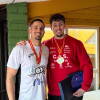 Antonio Izquierdo con las medallas conseguidas en el Campeonato de Castilla y León de Invierno.
