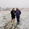 Rubén Matas con su medalla en la final celebrada en León bajo la nieve.