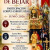 Cartel con la programación de la Coral de Béjar durante el Corpus Christi 2026