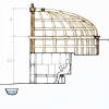 Croquis Estructura de carpintería sobre la Exedra de El Bosque