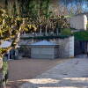 Kiosco prefabricado en el acceso al Jardín de Villandry