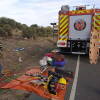 Imagen del accidente en el kilómetro 17 de la SA-102