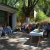 Visita de la alcaldesa a la sede del colectivo en Los Pinos
