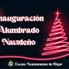 Cartel anunciador de inauguración de alumbrado navideño