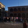 Ambiente festivo Plaza Mayor durante el pregón de fiestas 