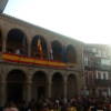 Ambiente festivo Plaza Mayor durante el pregón de fiestas 