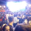 Ambiente festivo Plaza Mayor durante la discoteca móvil