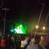 Vista general del recinto ferial de Béjar durante la actuación de la orquesta Panorama