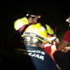 Bomberos de Béjar, rescatando escalador La Covatilla