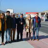 Alcalde de Béjar junto a varios concejales durante la inauguración del carril bici entre Béjar y Palomares de Béjar