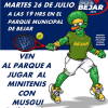Cartel del clinic de tenis en Béjar