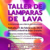 Cartel anunciador del taller de lava