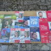 Cartelería electoral en Plaza Mayor de Béjar