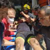 Bomberos rescatan a ciclistas accidentado