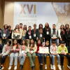 Alumnos del colegio María Auxiliadora de Béjar tras recoger el premio al Fomento de la Lectura