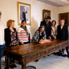 Junta directiva del Casino Obrero  junto a los intervinientes en el acto