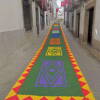 Alfombra de sal confeccionada para el Corpus de Béjar 2024