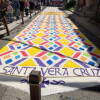 Alfombra de sal confeccionada para el Corpus de Béjar 2024