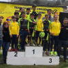Integrantes de la Escuela de Ciclismo Bejarana en el podium durante el I Trofeo BTT Ciudad de Béjar