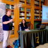 Josefa Montero García presenta el acto en homenaje a Carmen Martín Gaite en Béjar