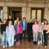 Alumnos lituanos en su visita al Ayuntamiento de Béjar