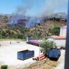 Vista de la zona del incendio