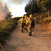 Labores de extinción del incendio en Puerto de Béjar- La Garganta