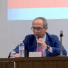 José Alejandro Reveriego, director de la ETSII, durante la inauguración del curso en Béjar