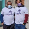 José Ángel Castellano y Antonio Cámara durante la marcha por la igualdad
