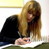 Laura Pascual durante la presentación de la biografía de Pedro Dorado Montero
